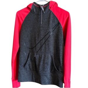 Nike Therma-Fit Bright Pink and Grey Hoodie